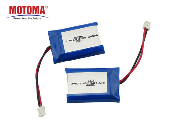 3,7 batteria sicura di lipo di V 1200mah ricaricabile con metallico e connettore